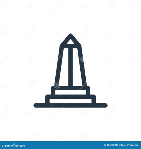 Obelisk Vector Icon Obelisk Editable Stroke Obelisk Linear Symbol For