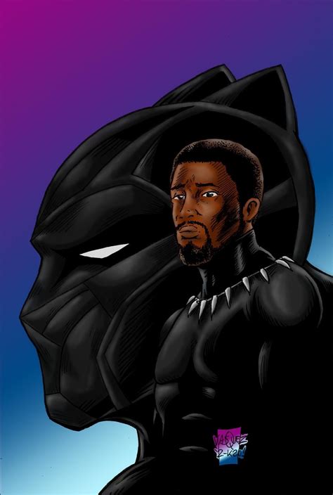 Chadwick Boseman/Black Panther tribute COLORS by StevJVaz72 on DeviantArt | Black panther art ...