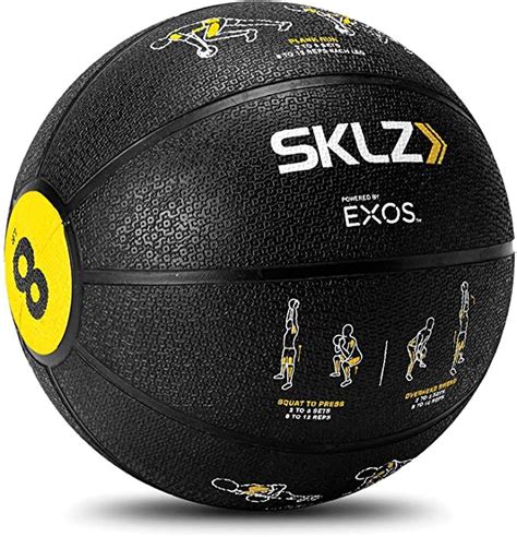 Amazon SKLZ Trainer 8 Pound Medicine Ball With Self Guided