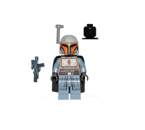 Lego MINIFIGURE Mandalorian Tribe Warrior Female Black Cape Light