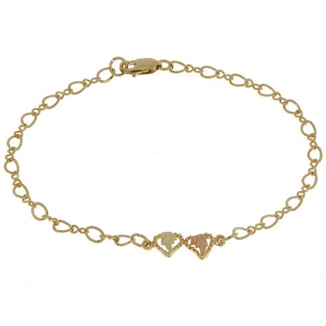 Black Hills Gold Heart Bracelet - Overstock Shopping - Big Discounts on ...