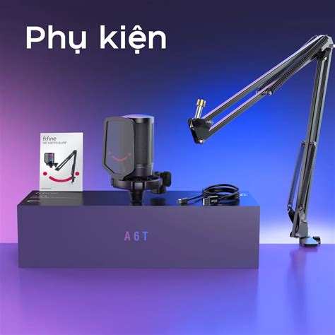 Microphone FIFINE A6T Kèm Boom Arm và Pop Filter