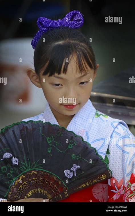 Japanese Girl With Costume And Fan Hi Res Stock Photography And Images