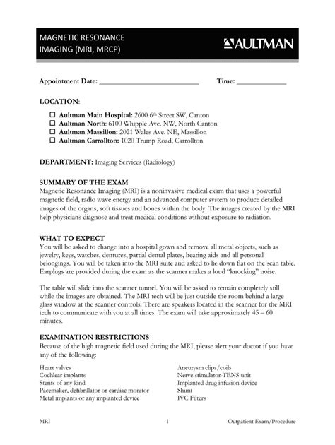 Fillable Online Magnetic Resonance Imaging Mri Mrcp Magnetic Resonance Imaging Mri Is A