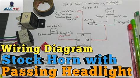 Horn With Passing Headlight Wiring Diagram YouTube