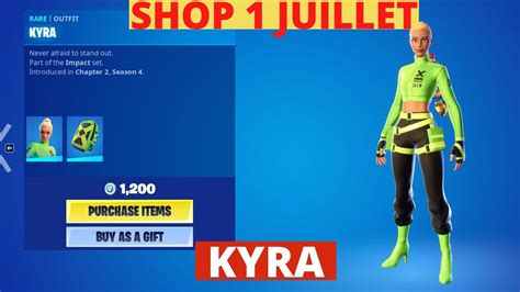 New Kyra Skin Fortnite Emote Boutique 1 Juillet Fortnite Battle Royal