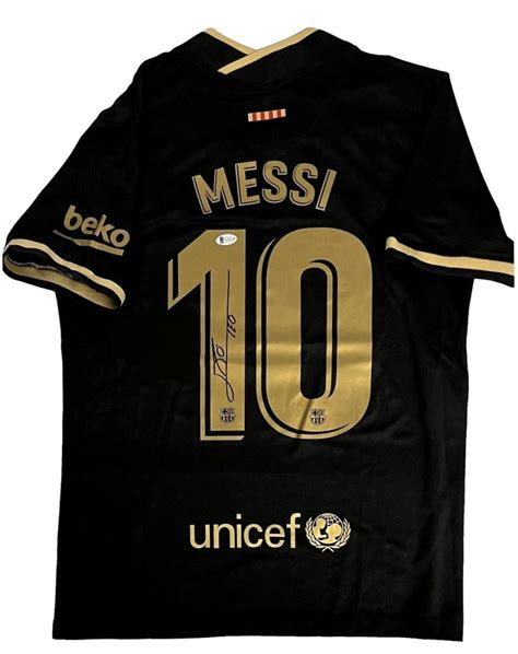 Lionel Messi Signed Fc Barcelona Jersey Beckett Pristine Auction