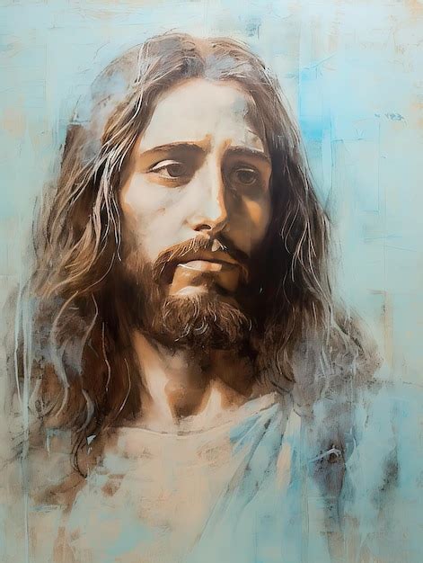 Desenho Criativo De Jesus Cristo Em Estilo Aquarela Ilustração