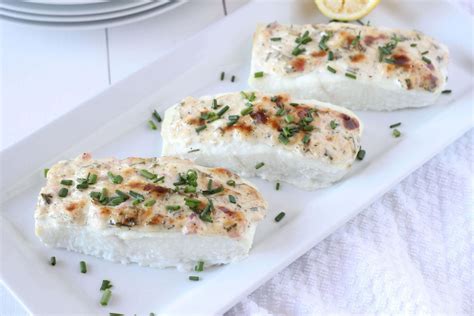 Baked Halibut With Herbed Mayonnaise Crust Downshiftology