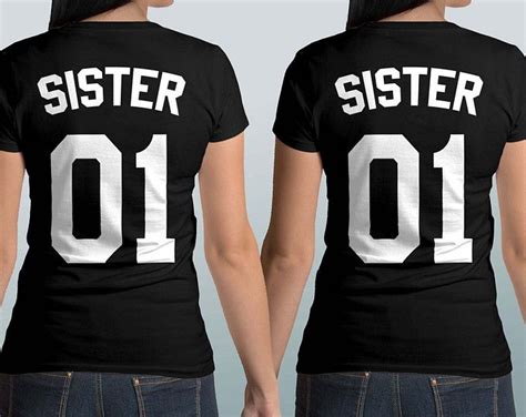 Sister Shirts Sister 01 Sister 02 Brother Sister Shirts Etsy Sister