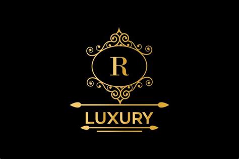 Modelo De Logotipo De Carta Real Dourada De Luxo Vetor Premium