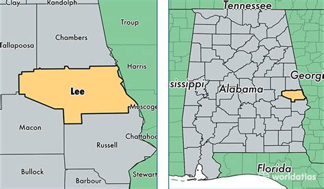 Map Of Lee County Alabama | Cities And Towns Map