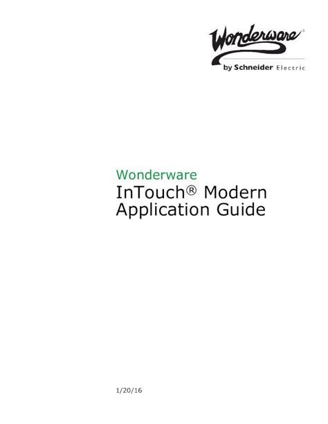 PDF Wonderware InTouch Modern Application Guide Logic PDF