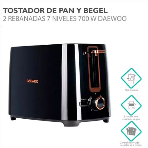 Tostador De Pan Y Bagel Rebanadas Niveles W Daewoo Env O Gratis