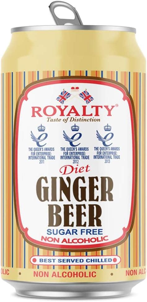 Royalty Diet Ginger Beer 6x4x330ml 24 Cans Uk Grocery