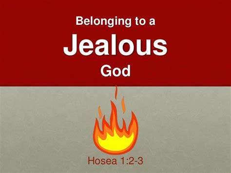 Belonging To A Jealous God