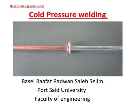 Cold pressure welding - read only