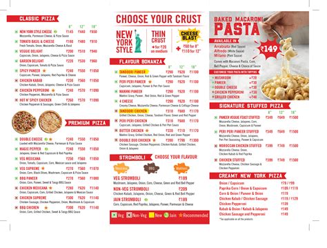 Sbarro Pizza Our Menu