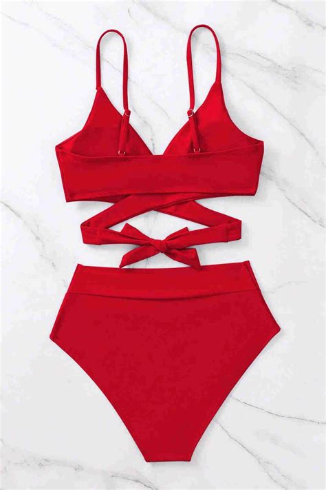 Angelsin V Kesim Bikini Altı Kırmızı Bikini Alt Angelsin