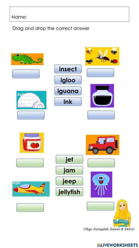 Bahasa Inggeris The Beginning Sound Interactive Worksheet Live Worksheets