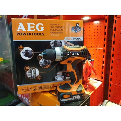 AEG สว่านกระแทกไร้สาย 18v bsb18c2-202c | Shopee Thailand