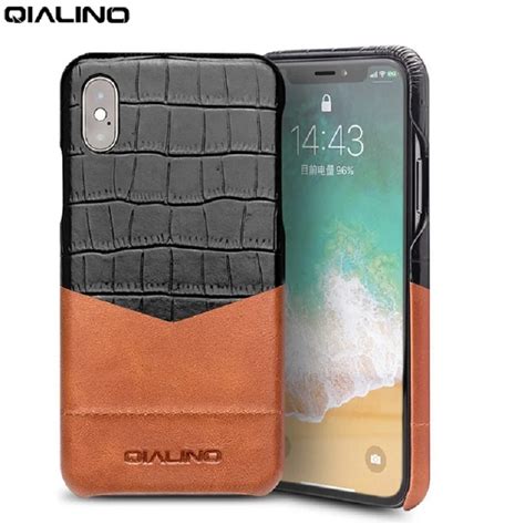 QIALINO Crocodile Skin Genuine Leather Ultrathin Back Cover For IPhone