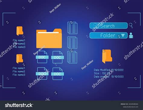 Concept Document Management System Folder Document Stock Vector ...