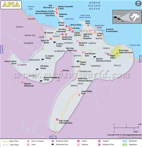 apia map map  apia city samoa