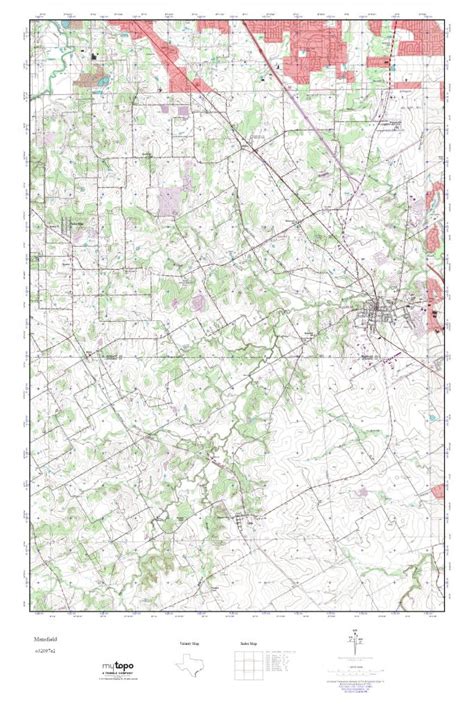 Mytopo Mansfield, Texas Usgs Quad Topo Map - Mansfield Texas Map ...