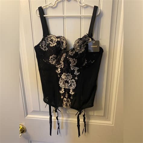 Intimates Sleepwear Change Black And White Lingerie Corset Top