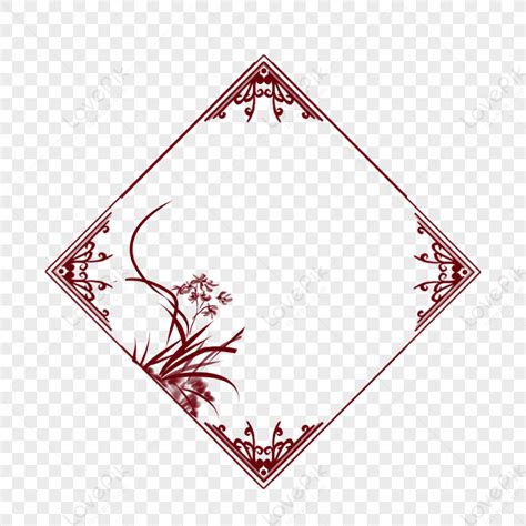 Red Border Chinese Red Red White Floral Red Png Image Free Download