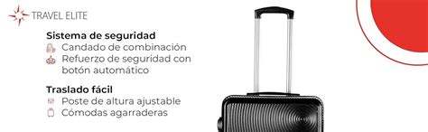 Travel Elite Maleta De Mano Carry On Capacidad Kg Abs Ligero Y