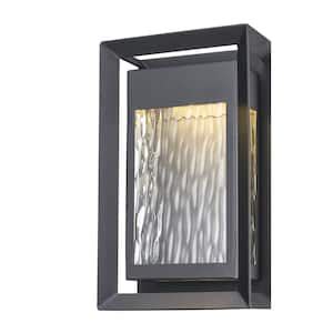 Rrtyo Kohls Matte Black Outdoor Led Rectangular Waterproof Wall Lantern