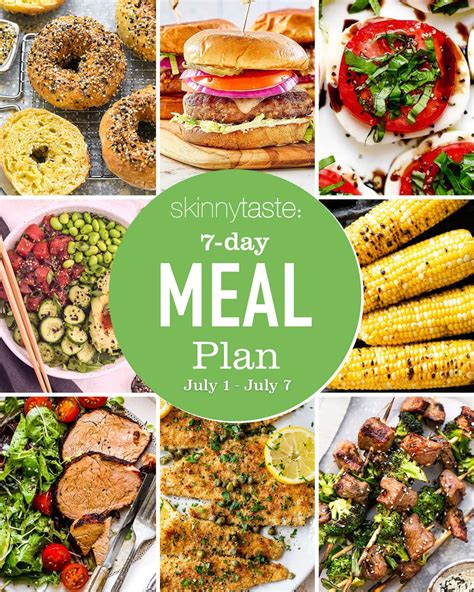 Free 7 Day Healthy Meal Plan July 1 7 Health Fitness Design