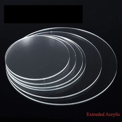 Bigmall Mm Transparent Clear Acrylic Sheet Circle Perspex Plexiglass