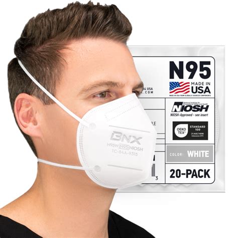 BNX N95 Mask NIOSH Certified MADE IN USA Particulate Respirator