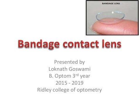 Bandage Contact Lens