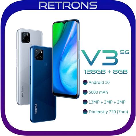 Realme V3 5G 128GB + 8GB | 6.5" Display | 5000 mAh | Android 10 ...