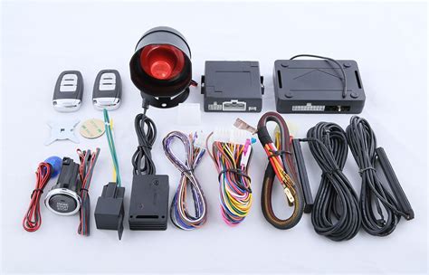 Dc V Pke Car Alarm System Passive Keyless Entry Kit Push Button Start