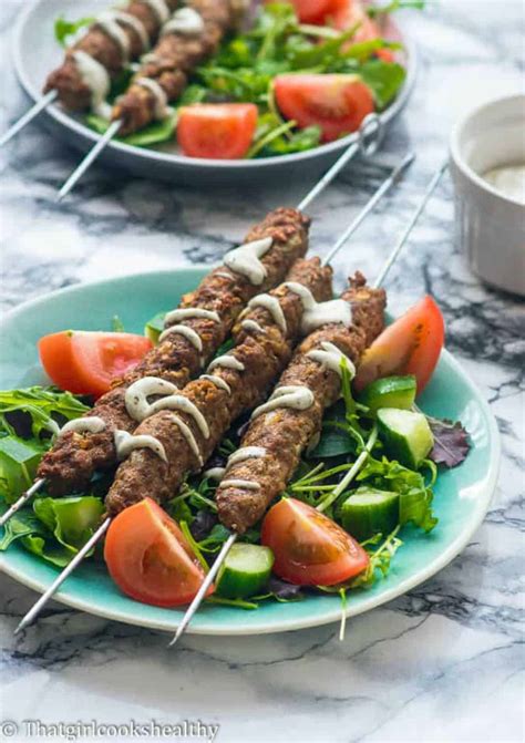 Grilled Lamb Kofta Kebabs - That Girl Cooks Healthy