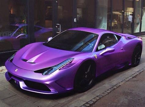 Purple Ferrari 458 Italia With Black Rims