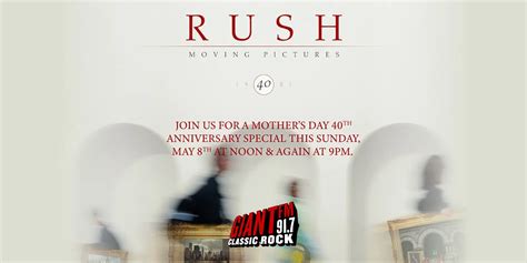 Rush “moving Pictures 40th Anniversary” Mothers Day Special 2022 Giantfm