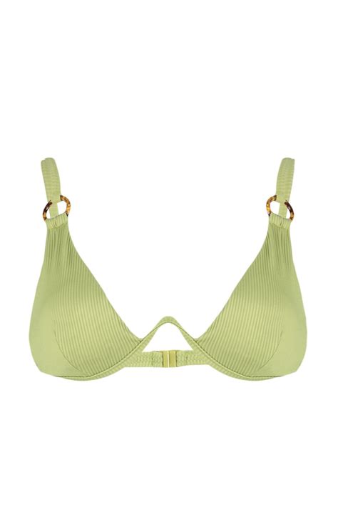 Trendyolmilla Yeşil Balenli Ters V Balenli Dokulu Bikini Üstü TBESS BU Fiyatı Yorumları