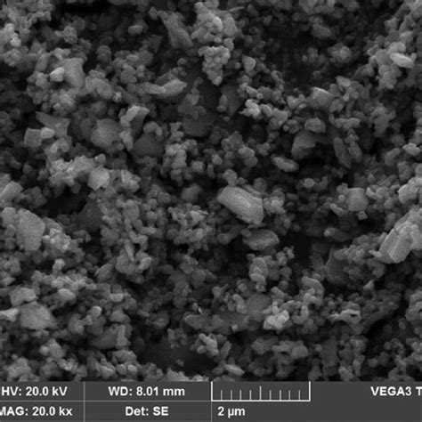 Sem Image Of Ball Milled Cuo Nio Powder Mixture Download Scientific