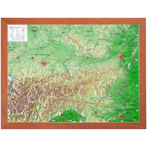 Georelief 3D Reliefkarte Österreich CampingWelt24