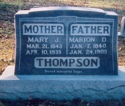 Mary Jane Sharp Thompson Monumento Find A Grave