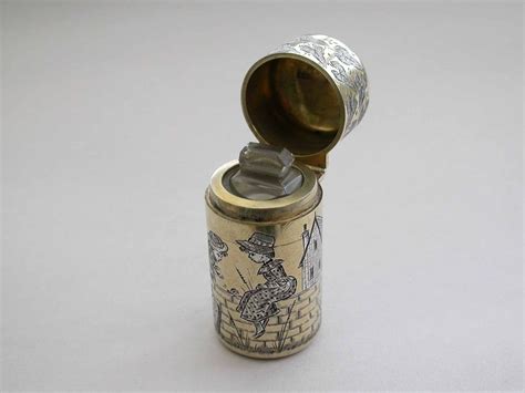 Victorian Parcel Gilt Silver Scent Bottle Kate Greenaway By Sampson Mordan London Steppes