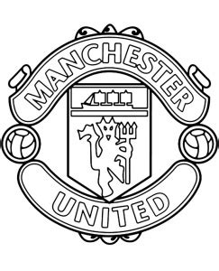 Manchester United original crest logo coloring page