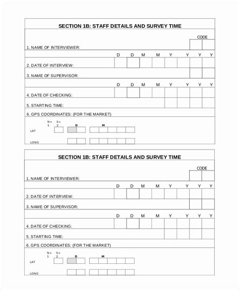 Apartment Market Survey Template