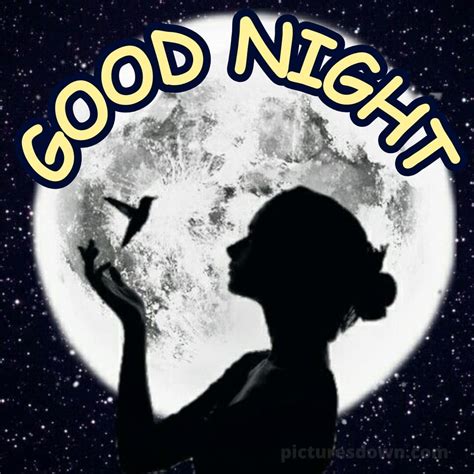 Good Night Love Image Moon And Girl Picturesdown